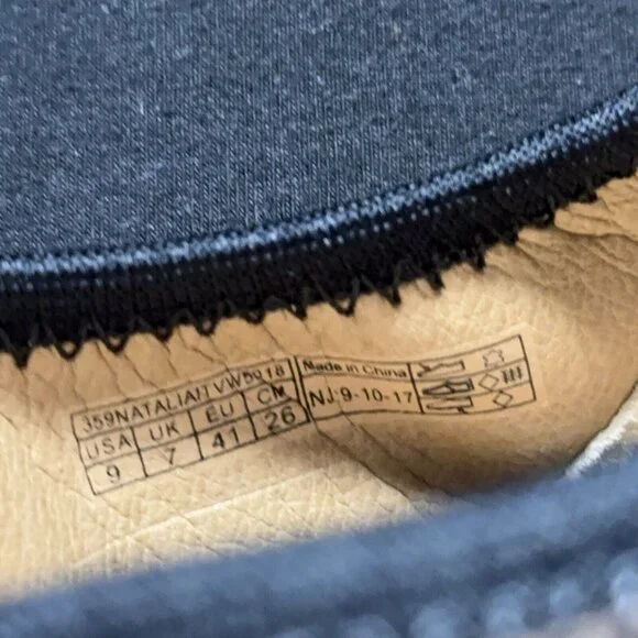 Vionic Orthotic Suede Ballet Flats Natalia Dark Taupe Black Trim Support Sz 9 - Picture 9 of 9